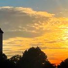 Sonnenuntergang am Buddenturm in Münster