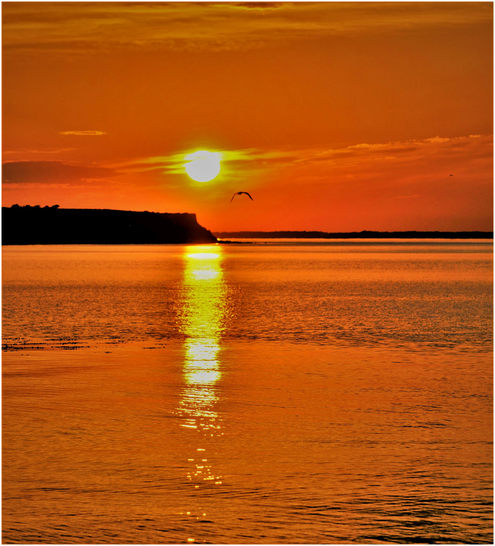 Sonnenuntergang am Bülker Huk