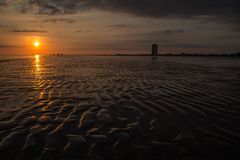 Sonnenuntergang am Büsumer Strand