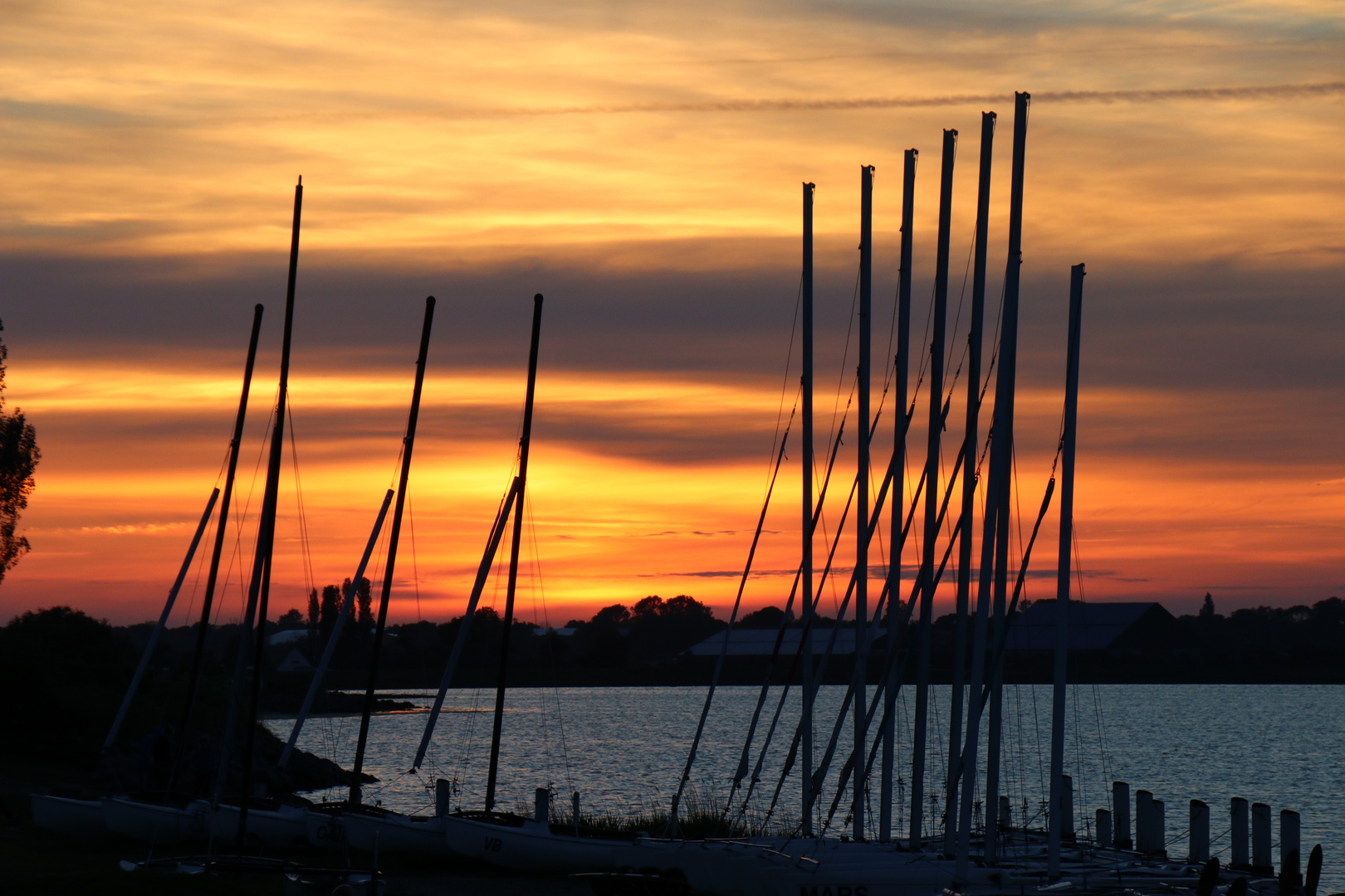 Sonnenuntergang am Burger See