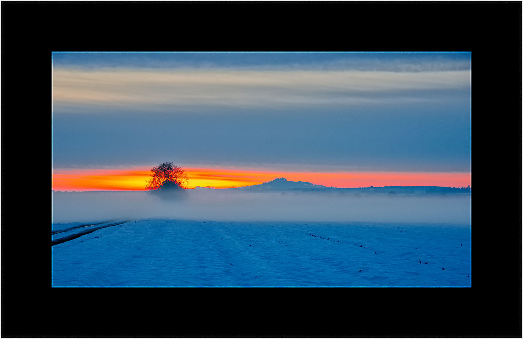 Sonnenuntergang am Bussen...