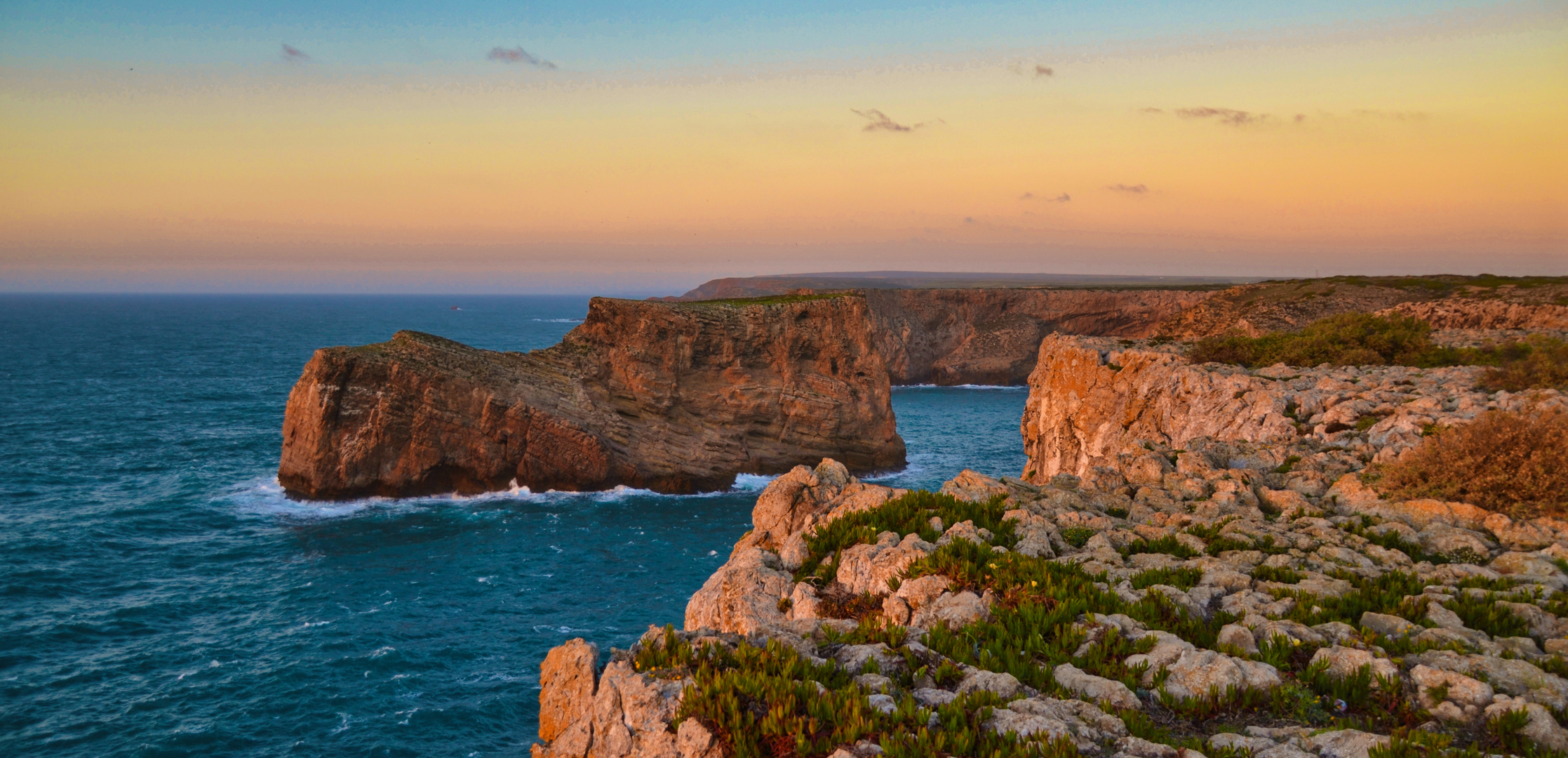 Sonnenuntergang am Cabo de Sao Vicente