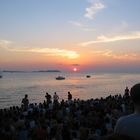 Sonnenuntergang am Cafe del Mar in Ibiza