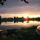 Sonnenuntergang am Campingplatz Schuttern