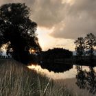 Sonnenuntergang am Canal de la Broye (FR / CH)