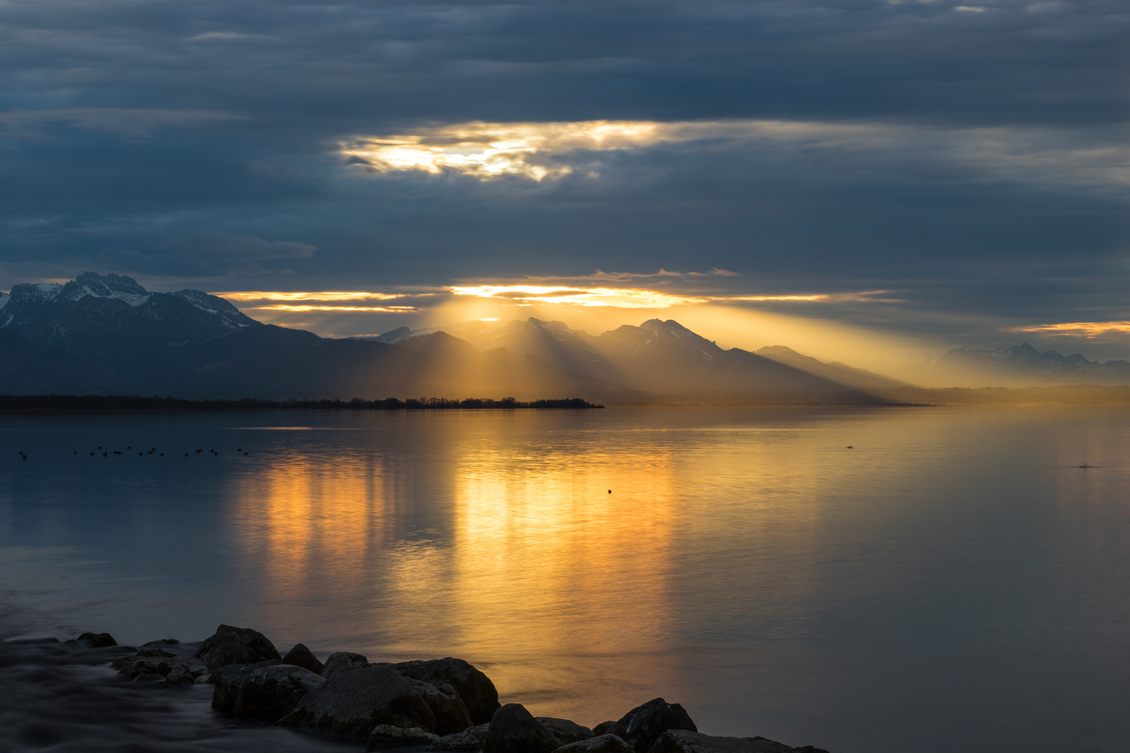 Sonnenuntergang am Chiemsee