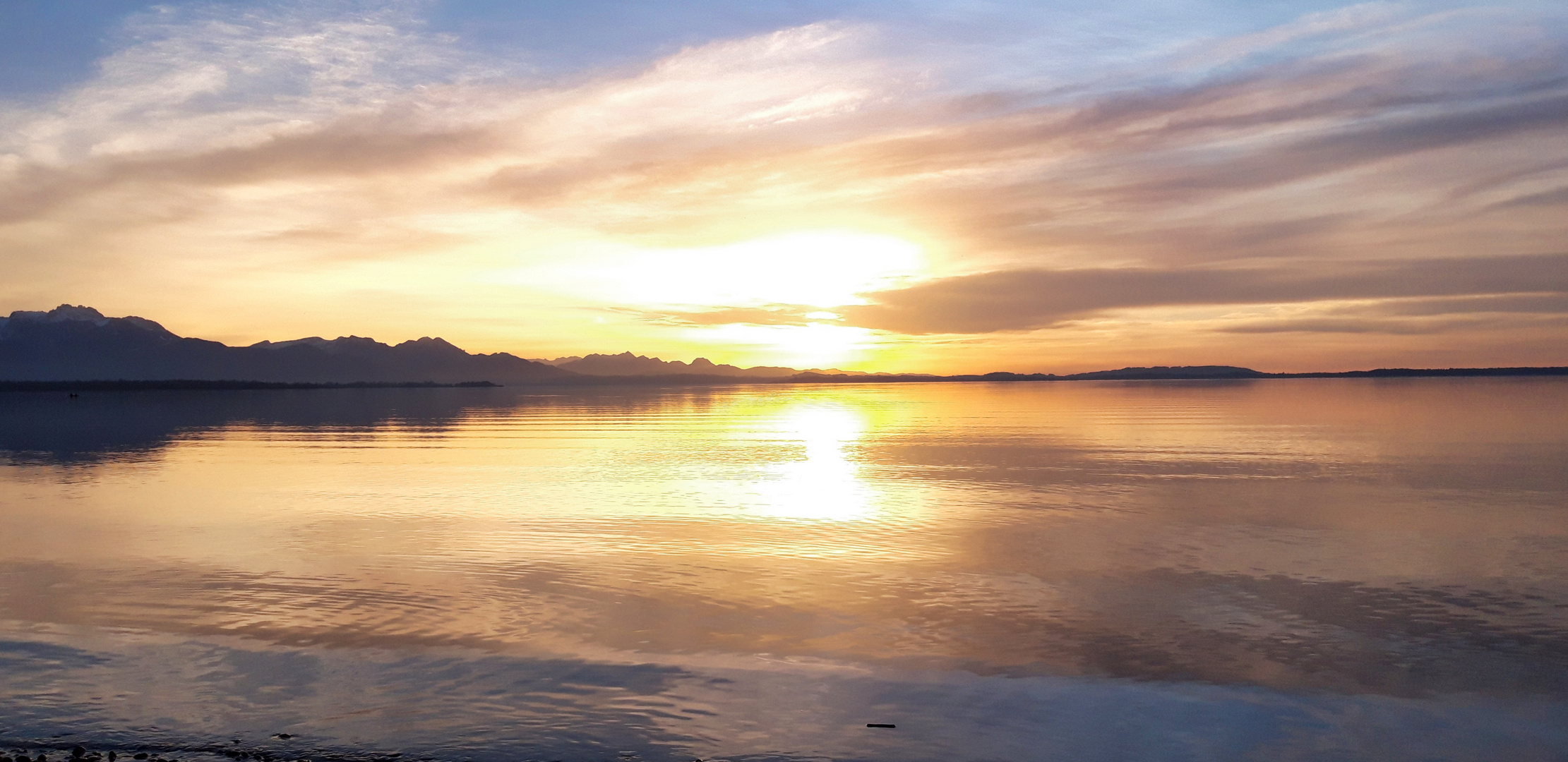 Sonnenuntergang am Chiemsee