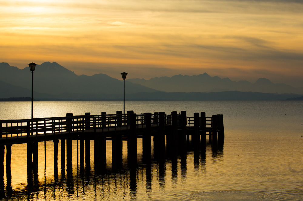 Sonnenuntergang am Chiemsee