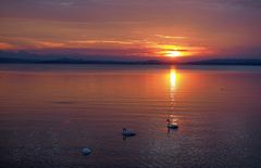 Sonnenuntergang am Chiemsee