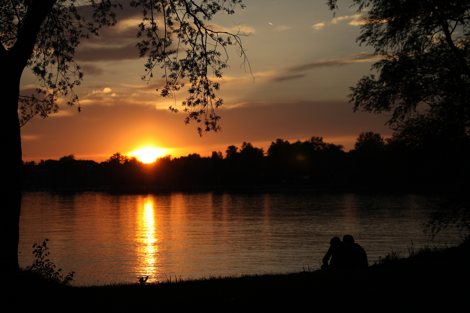 Sonnenuntergang am Chiemsee