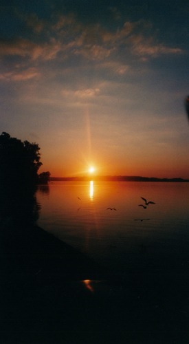 Sonnenuntergang am Chiemsee