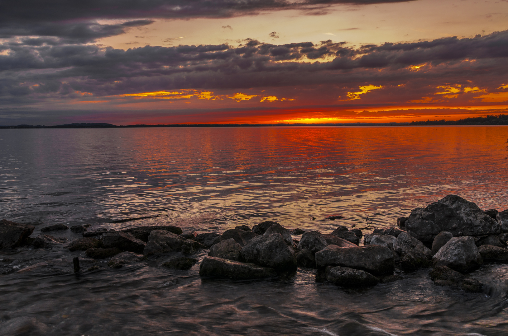 Sonnenuntergang am Chiemsee