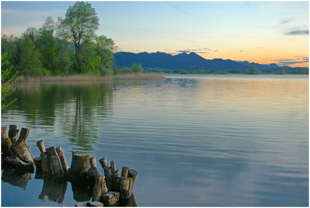 Sonnenuntergang am Chiemsee..