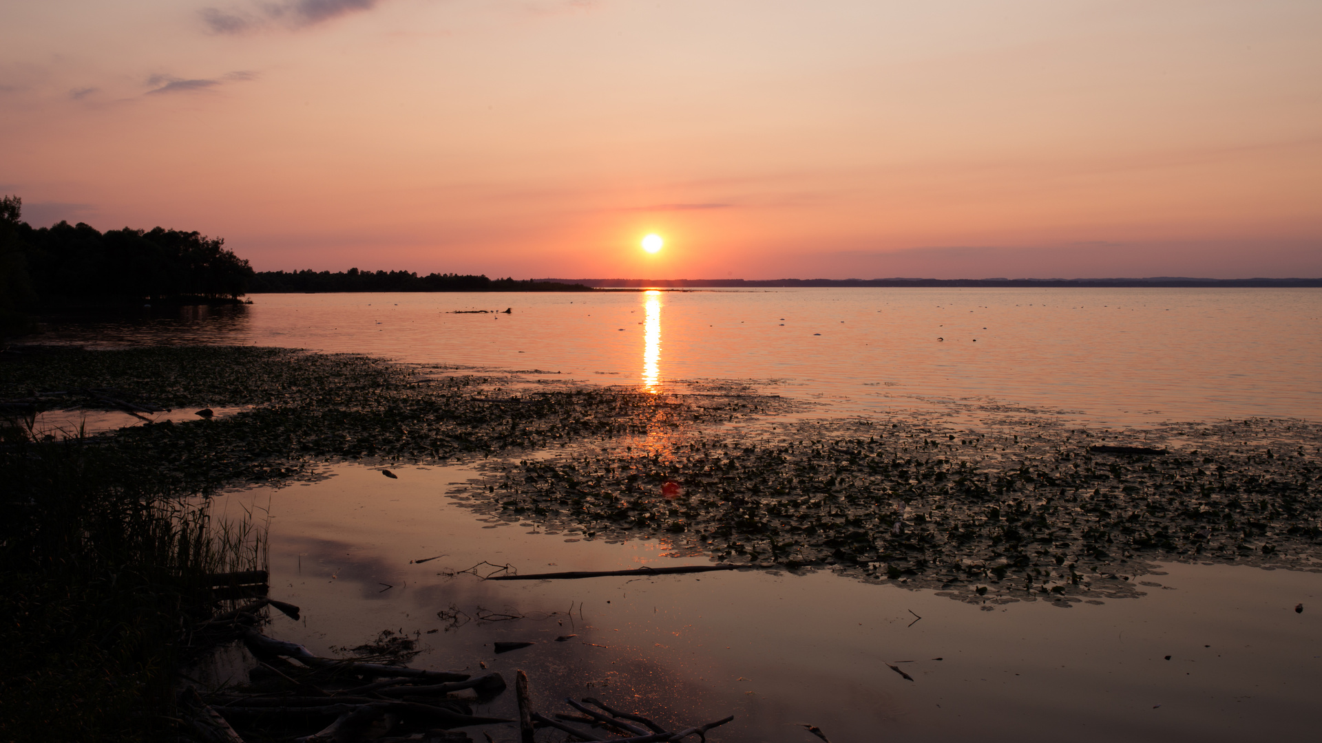 Sonnenuntergang am Chiemsee im Juli