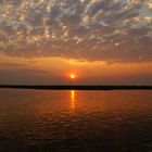 Sonnenuntergang am Chobe river, Botswana