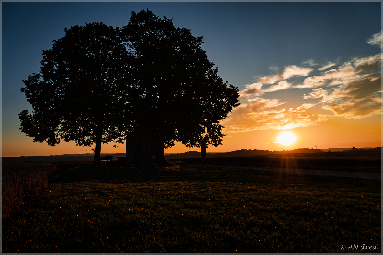 Sonnenuntergang am Clementsstock in Nideggen