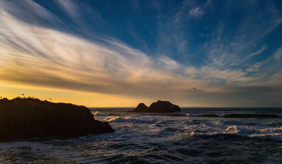 Sonnenuntergang am Cliff House