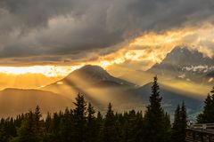 Sonnenuntergang am Dachstein