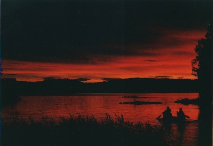 Sonnenuntergang am Dalslandkanal in Schweden