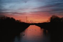 Sonnenuntergang am Datteln-Hamm-Kanal