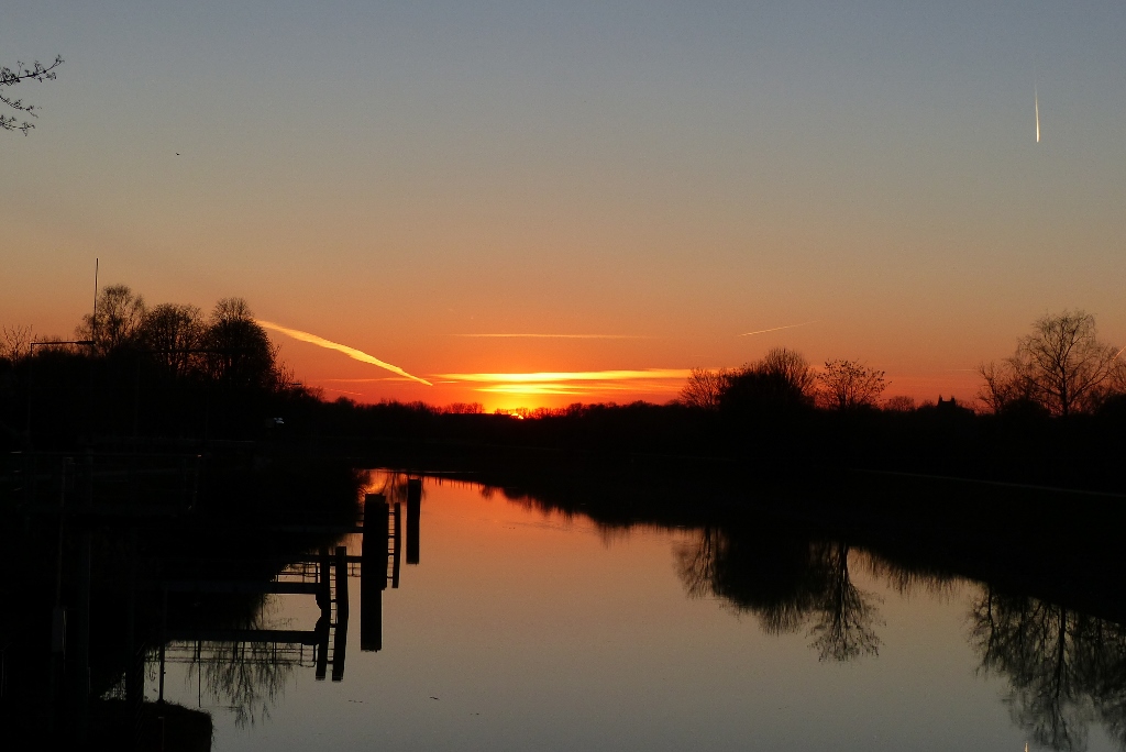 Sonnenuntergang am Datteln-Hamm-Kanal