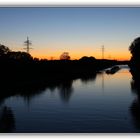 Sonnenuntergang am Datteln-Hamm-Kanal in Lünen - Aufnahme 1