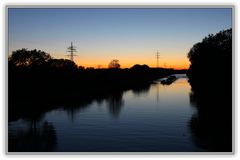 Sonnenuntergang am Datteln-Hamm-Kanal in Lünen - Aufnahme 1