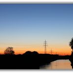 Sonnenuntergang am Datteln-Hamm-Kanal in Lünen - Aufnahme 2