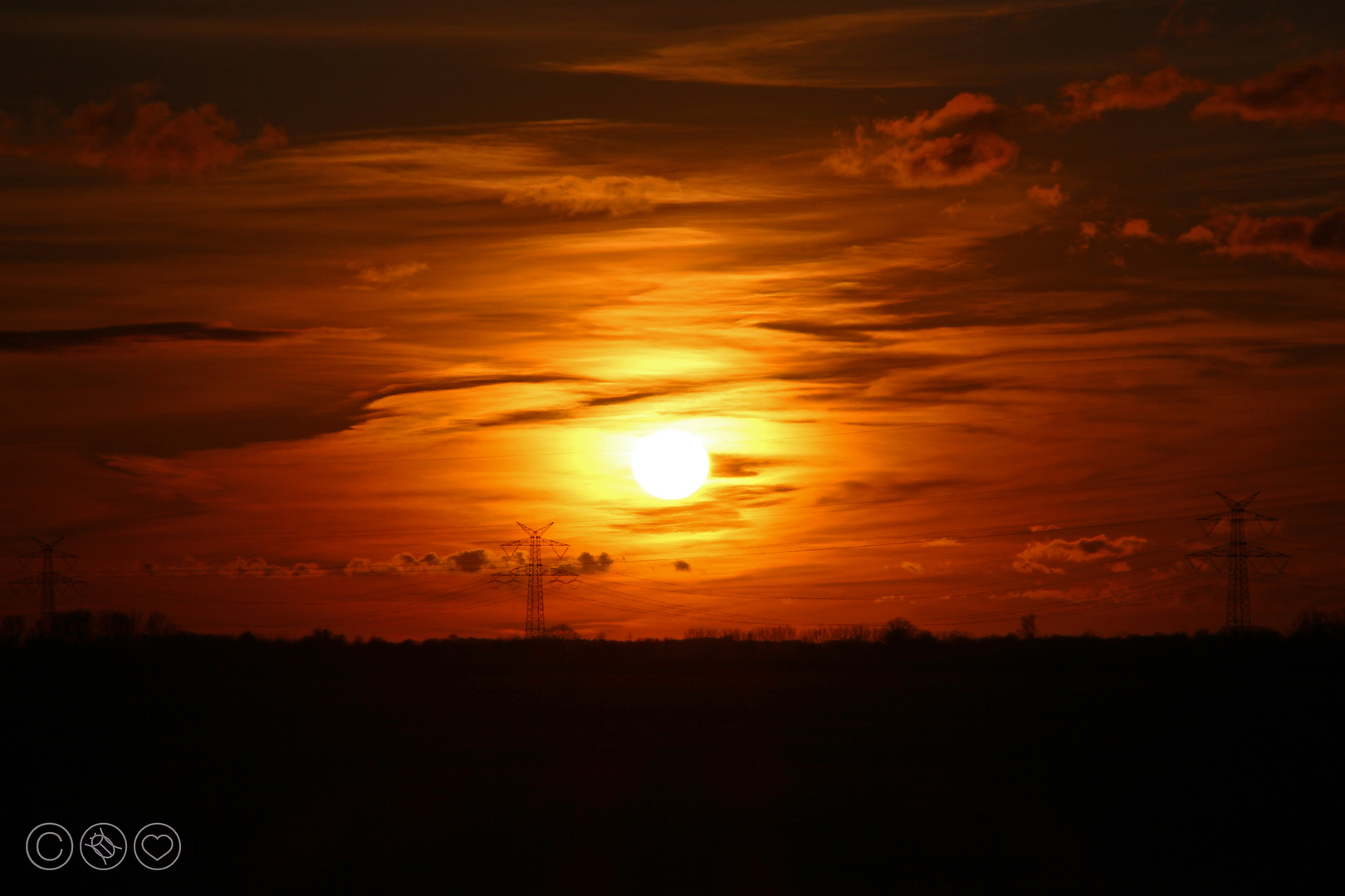 Sonnenuntergang am Deich