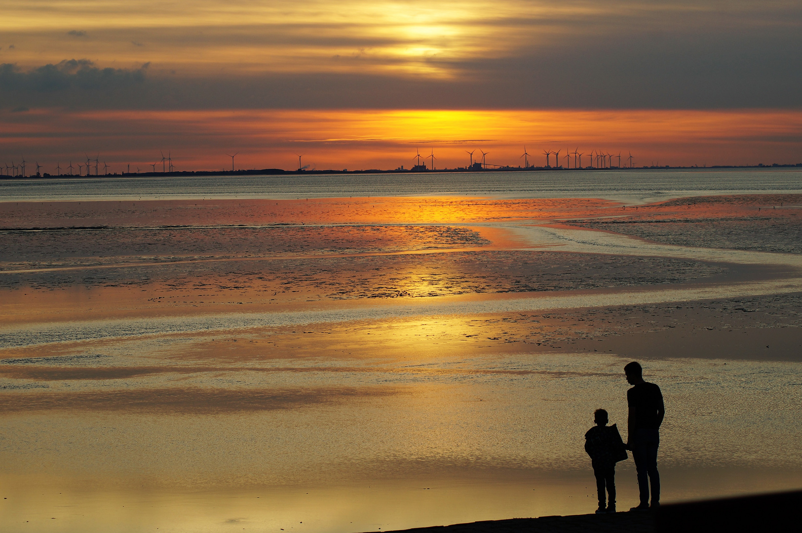 Sonnenuntergang am Dollart