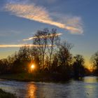 Sonnenuntergang am Donauzusammenfluss