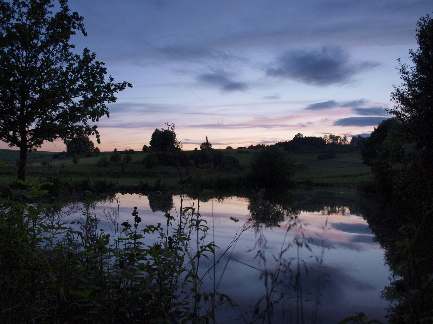 Sonnenuntergang am Dorfweiher