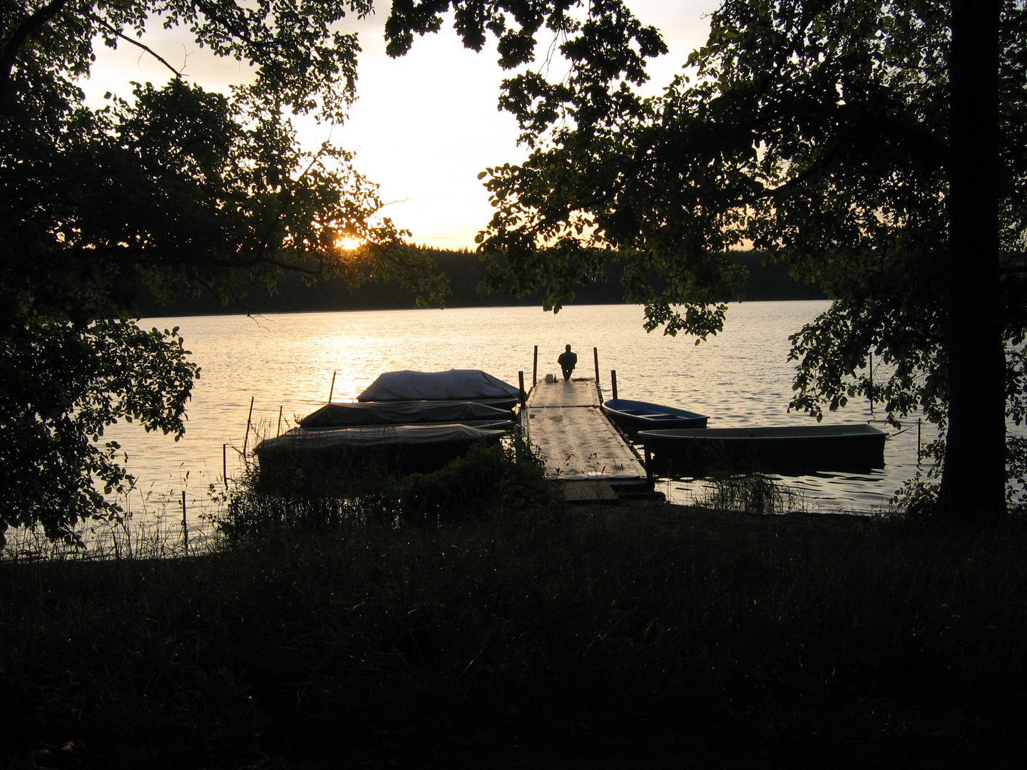 Sonnenuntergang am Dreetzsee