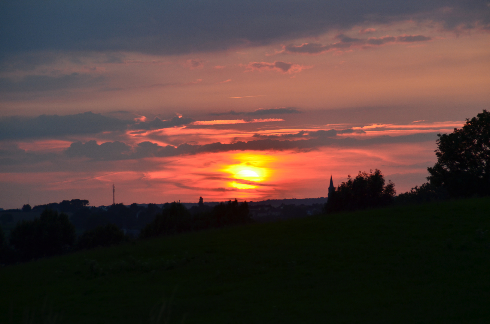 Sonnenuntergang am Dreiländerpunkt