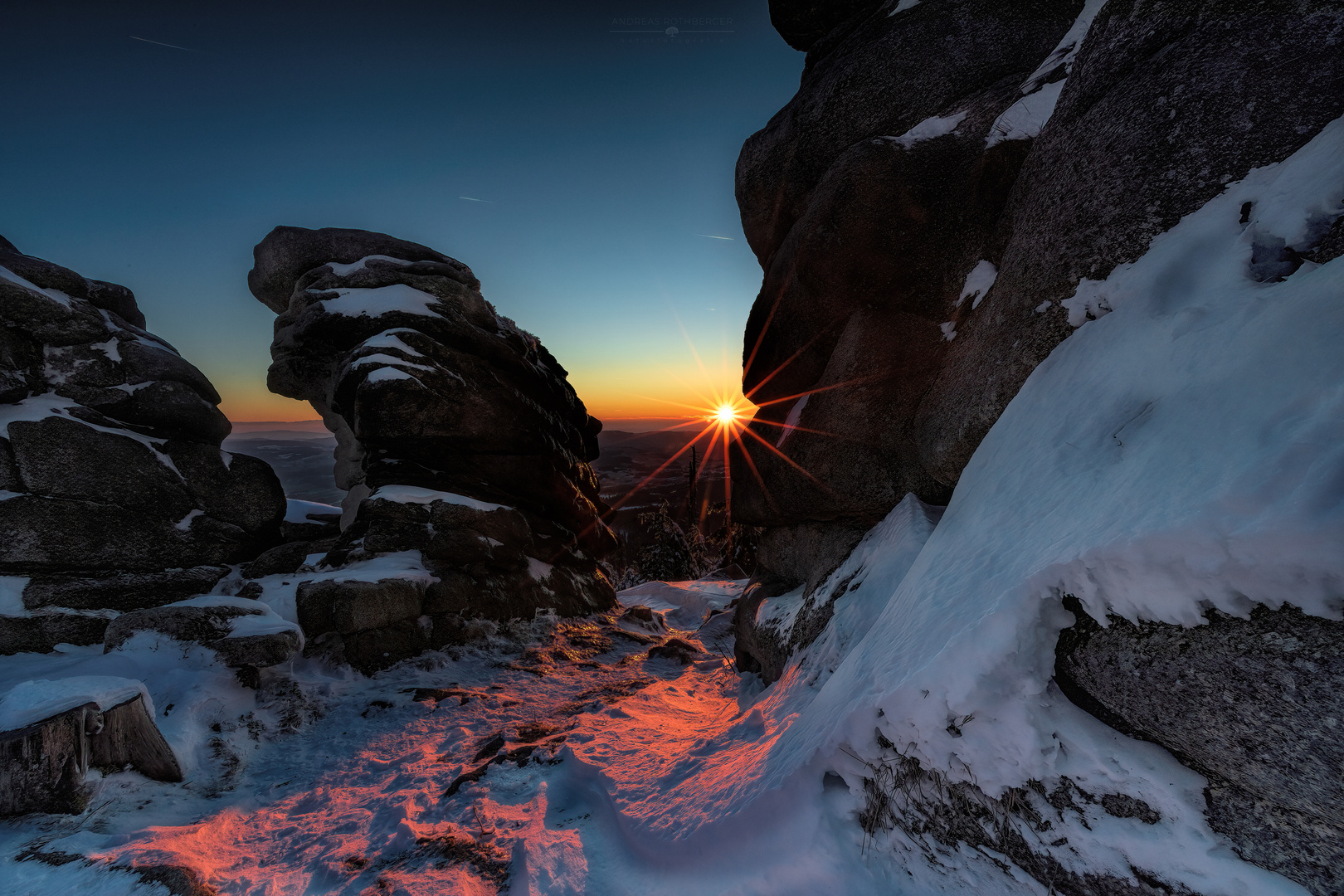 Sonnenuntergang am Dreisessel