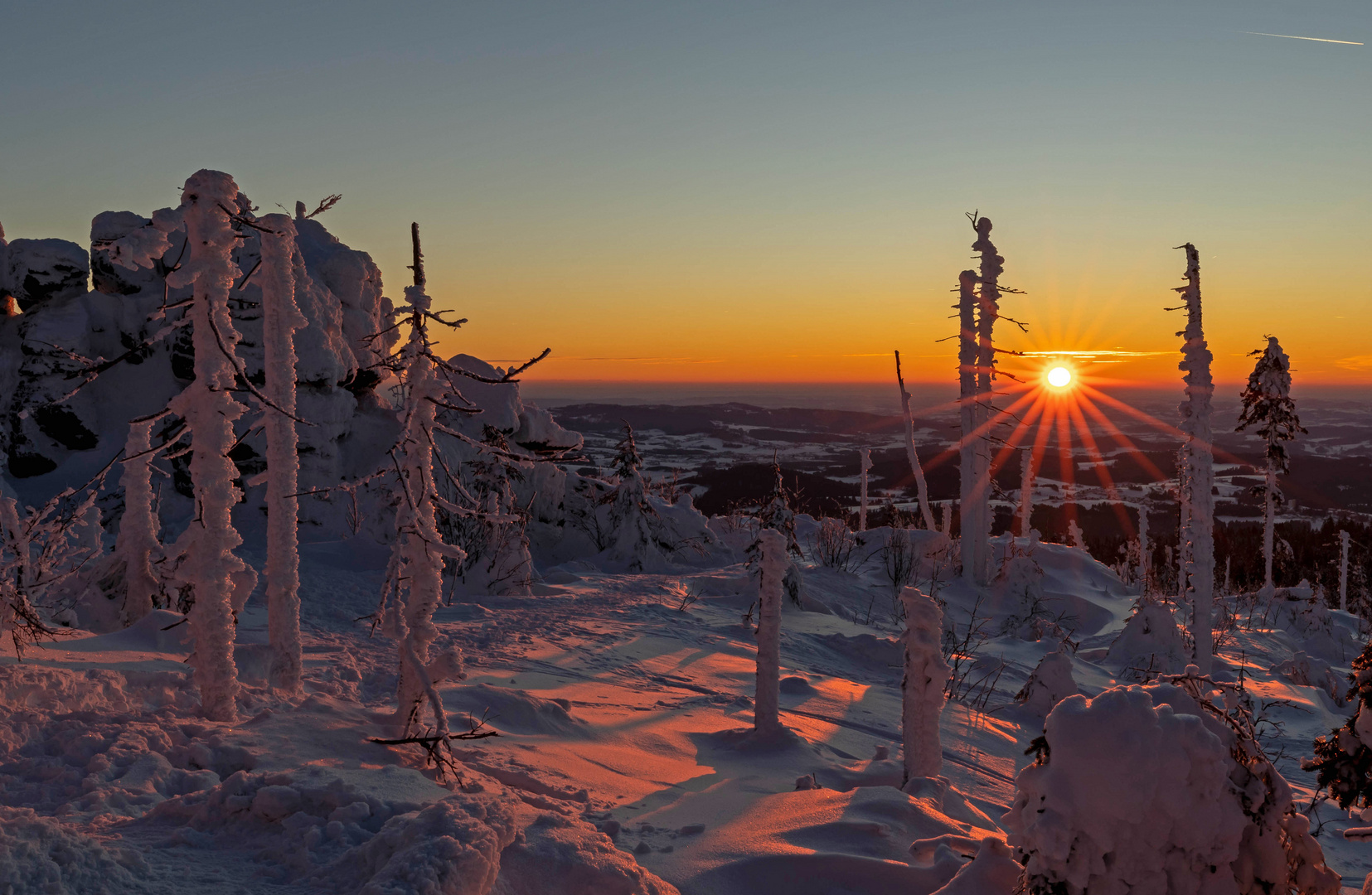 Sonnenuntergang am Dreisessel