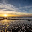 Sonnenuntergang am Dünenstrand Julianadorp Den Helder Niederlande