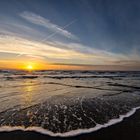 Sonnenuntergang am Dünenstrand Julianadorp Den Helder Niederlande