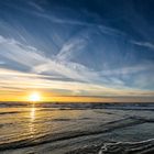 Sonnenuntergang am Dünenstrand Julianadorp Den Helder Niederlande