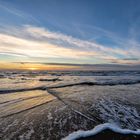 Sonnenuntergang am Dünenstrand Julianadorp Den Helder Niederlande