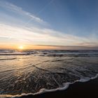 Sonnenuntergang am Dünenstrand Julianadorp Den Helder Niederlande