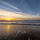 Sonnenuntergang am Dünenstrand Julianadorp Den Helder Niederlande