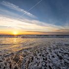 Sonnenuntergang am Dünenstrand Julianadorp Den Helder Niederlande