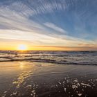 Sonnenuntergang am Dünenstrand Julianadorp Den Helder Niederlande