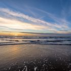 Sonnenuntergang am Dünenstrand Julianadorp Den Helder Niederlande