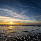 Sonnenuntergang am Dünenstrand Julianadorp Den Helder Niederlande