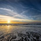 Sonnenuntergang am Dünenstrand Julianadorp Den Helder Niederlande