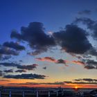 Sonnenuntergang am Düsseldorfer Flughafen