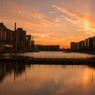 Sonnenuntergang am Duisburger Innenhafen