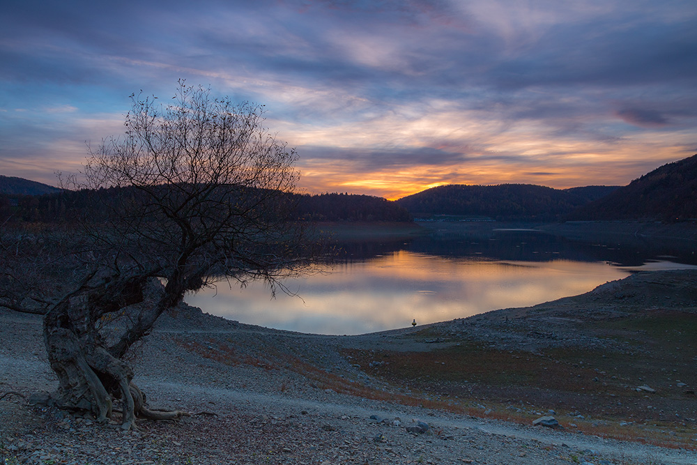 Sonnenuntergang am Edersee